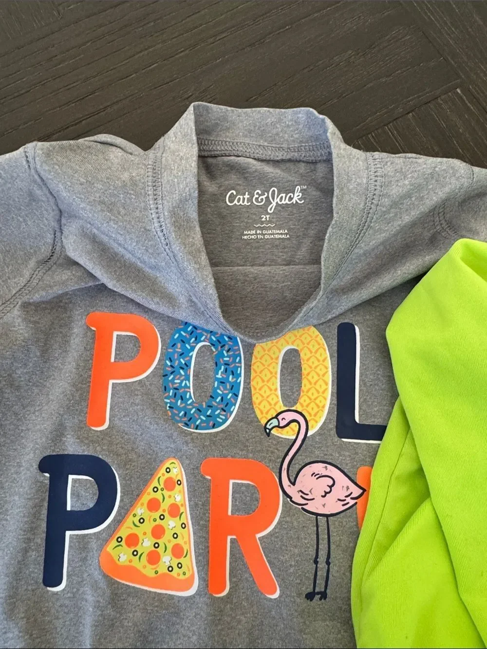 Cat & Jack Toddler Swim Set 18M-2T | Rash Guard Swim Trunks Pool Party Shirt 3 P